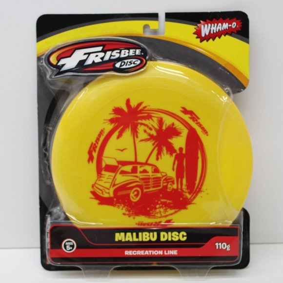 Wham-O Other - Wham O Frisbee Malibu Disc Recreation Line Woodie Wagon Surfer Palm Tree Beach
